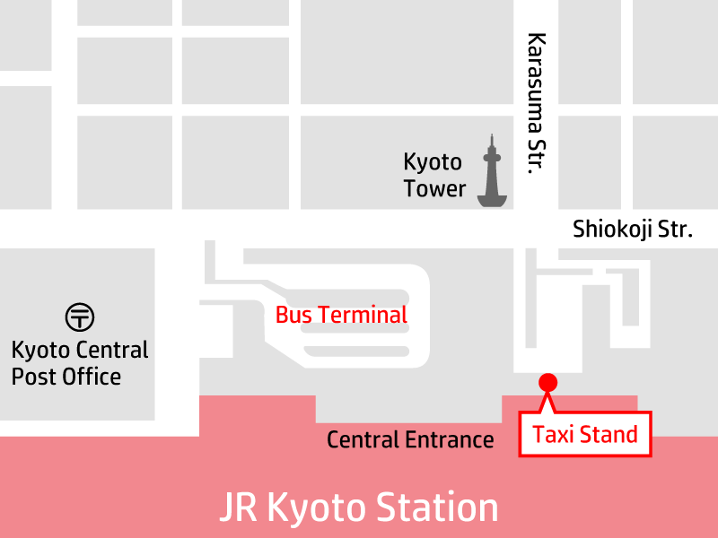Taxi stand at Kyoto station